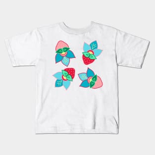Strawberry Floral by Niibidoon Kids T-Shirt